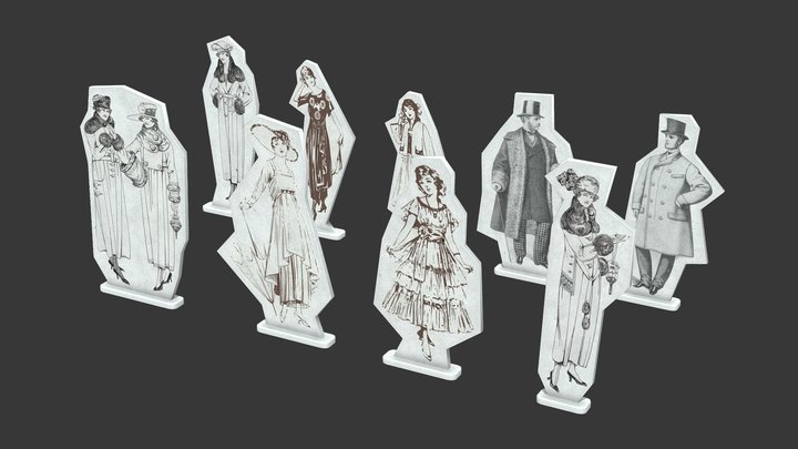 Human Figures - Vintage 3D Model