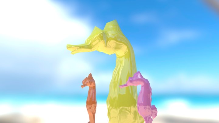Seahorses 3D Model