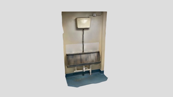 Steel Urinal 3D Model