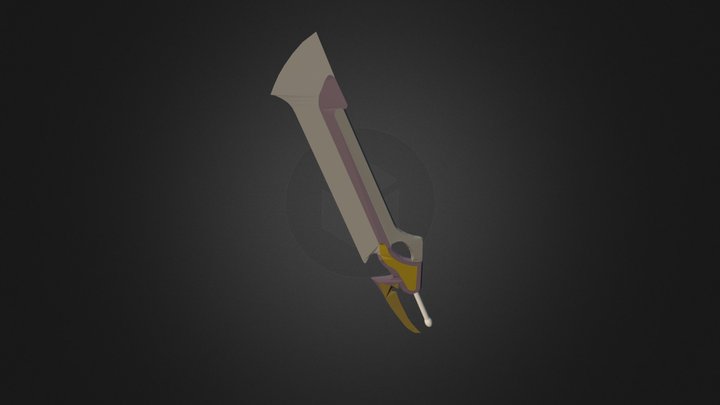 Mu Bone Blade Sword 3D Model