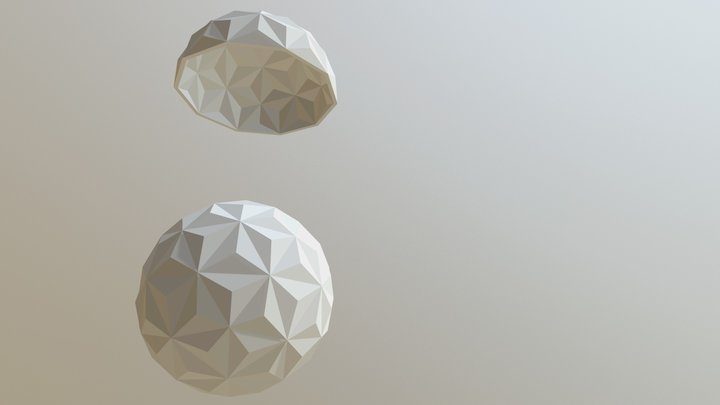 Icosphere triangles 3D Model