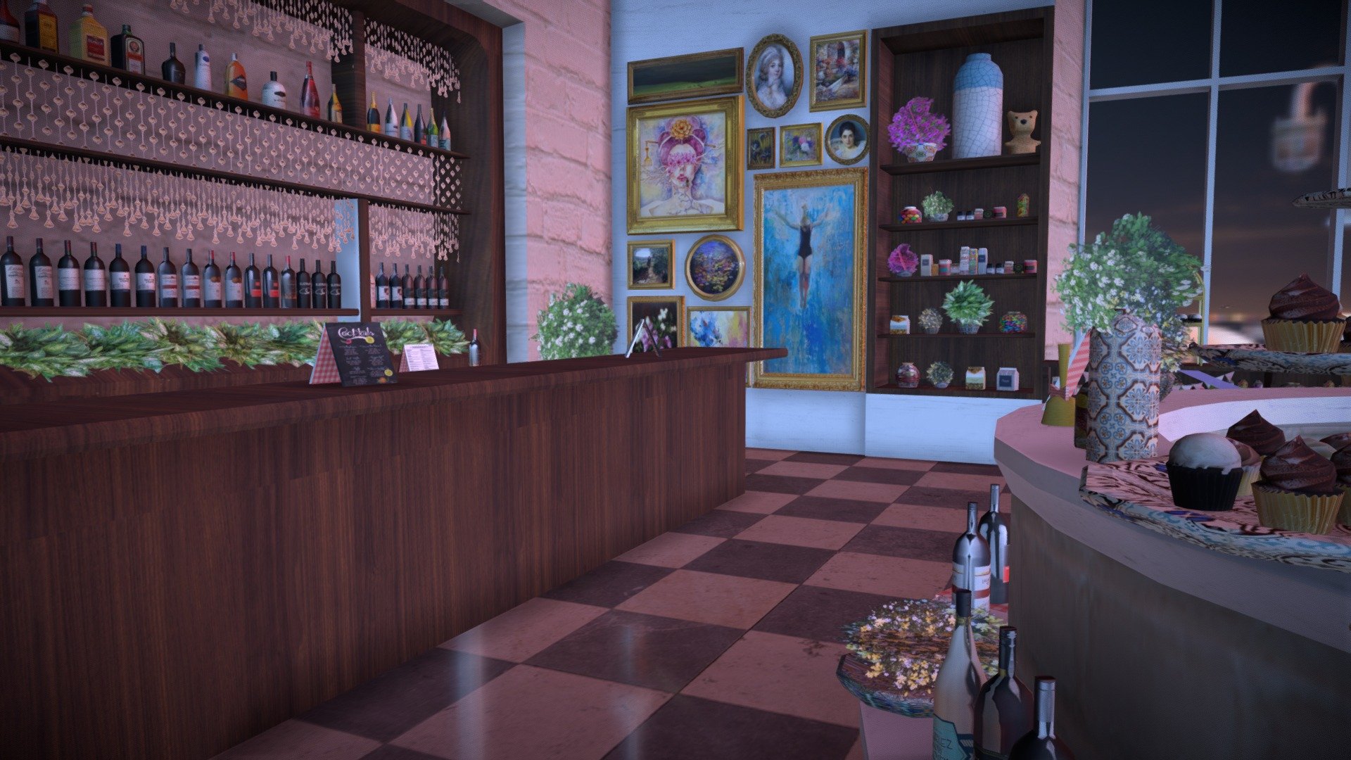Bar - 3D model by Laflammemj [18d57c4] - Sketchfab