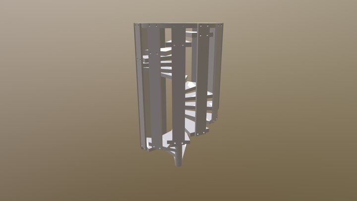 Spiral staircase for hamster house 3D Model