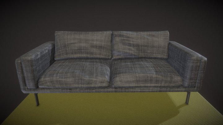 Sofa LowPoly 3D Model