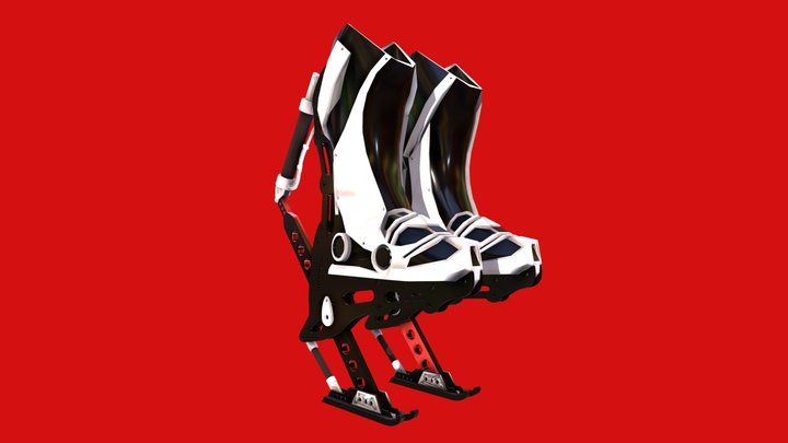 Bota Armada Para Sketchfab2 (sin Rodillera) 3D Model