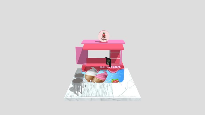 Srifa Booth Strawberry2 3D Model