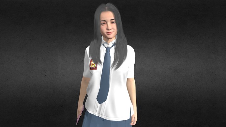 INDONESIAN SENIOR HIGH SCHOOL UNIFORM 3D Model