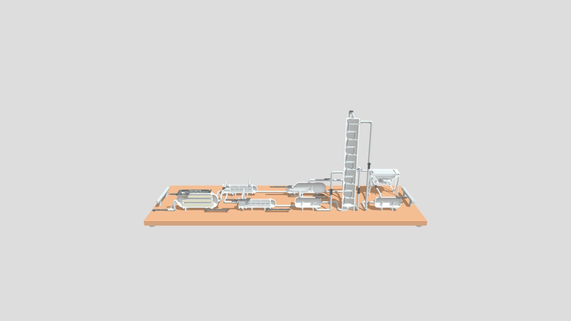 3D Printed Toluene Hydrodealkylation Plant