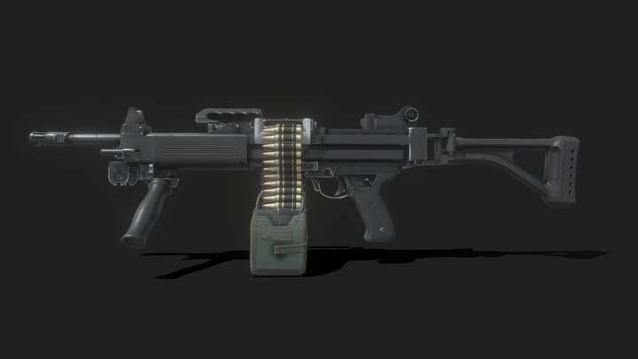 Negev Counter Strike 2 3D Model