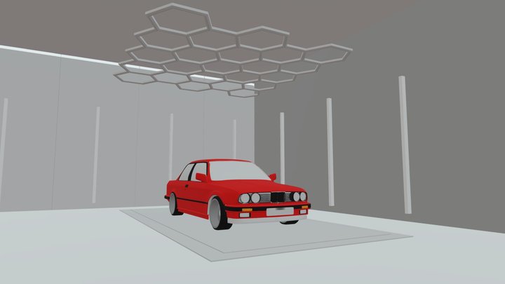 Autodetailing Lighting Studio Setup 3D Model