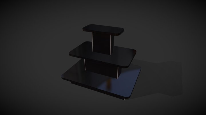 Torre de 3 niveles/Exhibidor 3D Model