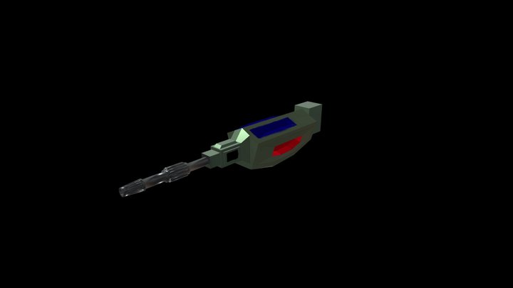 Lasergun for SpaceShip no1 3D Model