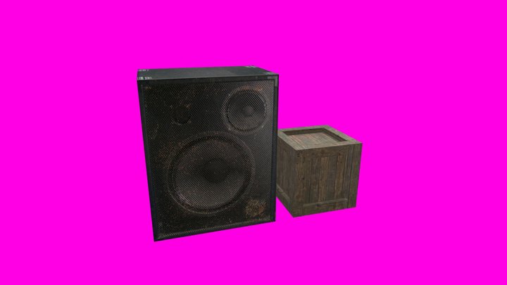 crate&speakerModel 3D Model