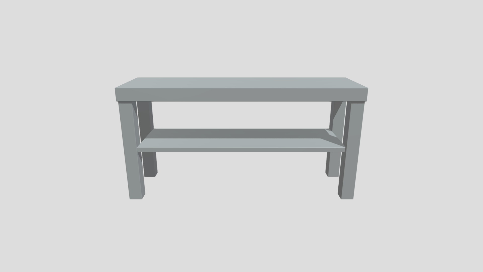 3D model LACK IKEA - This is a 3D model of the LACK IKEA. The 3D model is about a grey table with a white background.