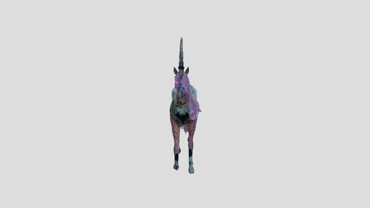 Purple unicorn 3D Model