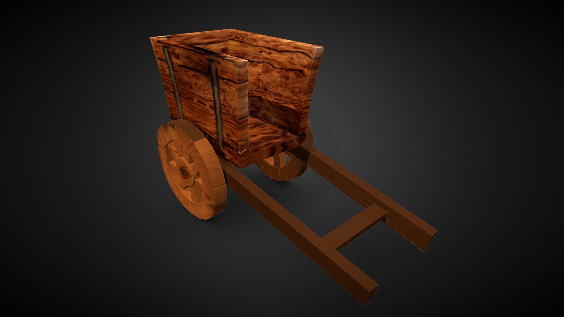 3D model Horsewaggon - This is a 3D model of the Horsewaggon. The 3D model is about a wooden model of a house.