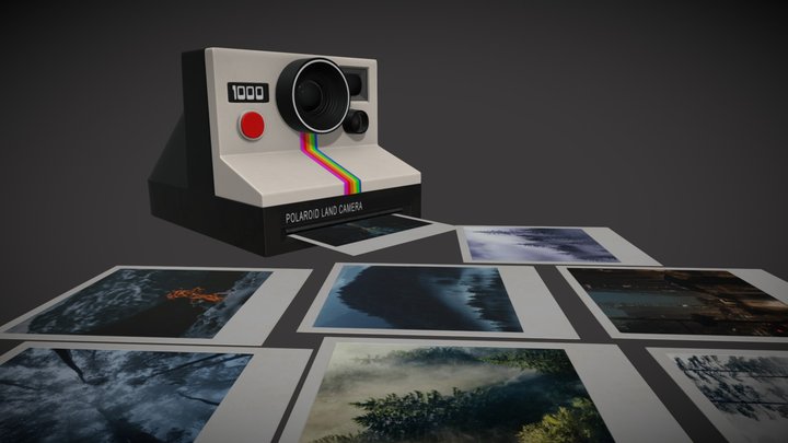 Polaroid SX-70 Model 1000 3D Model