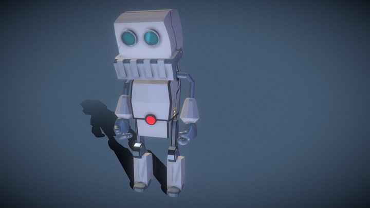 Robot Low Poly 3D Model