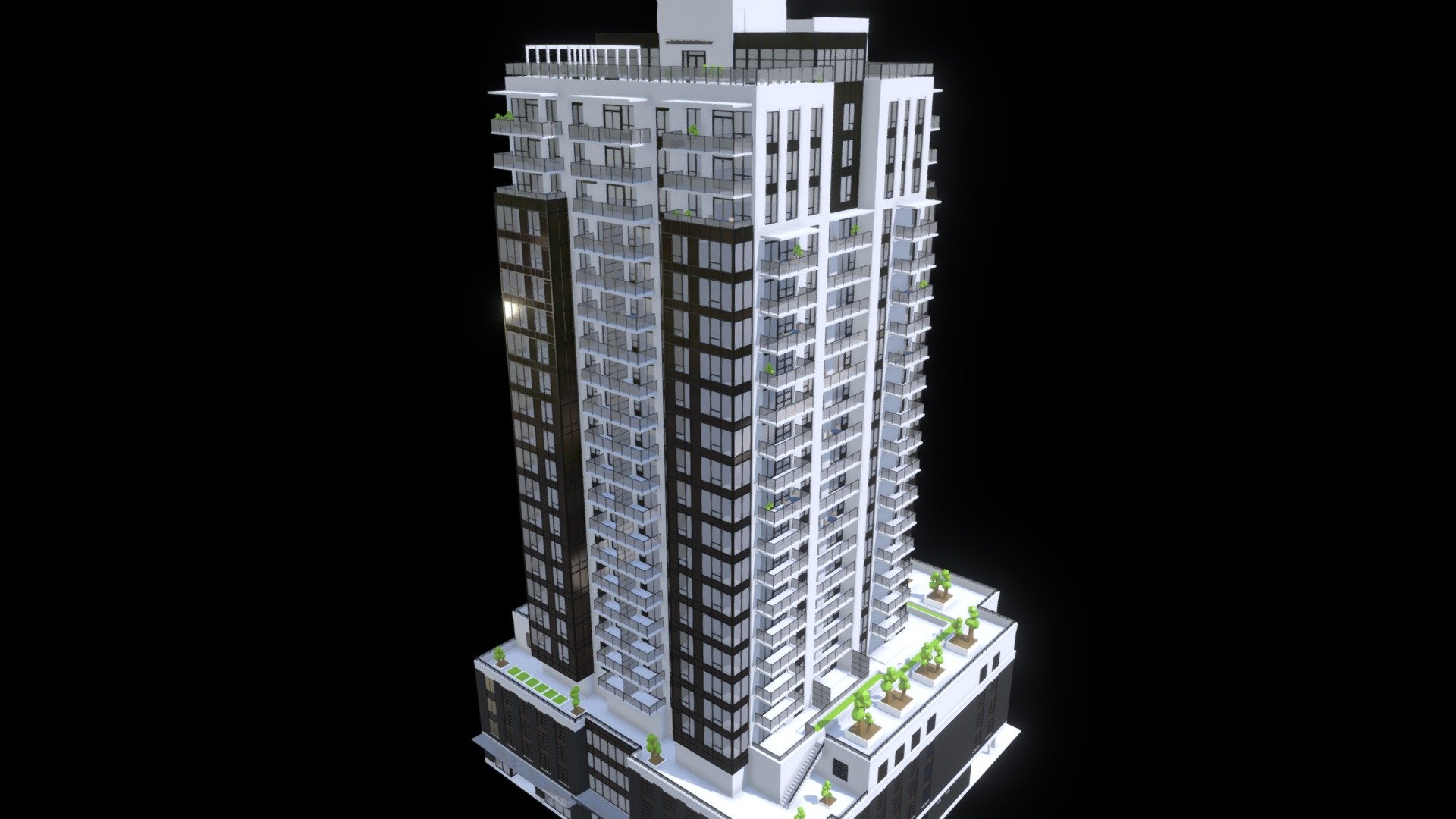 Kelowna 3D Residential Tower Demo OKN3D Download Free 3D model by OKN3D Jon Edis