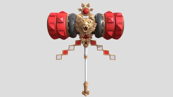太極猛虎戦槌 3D Model