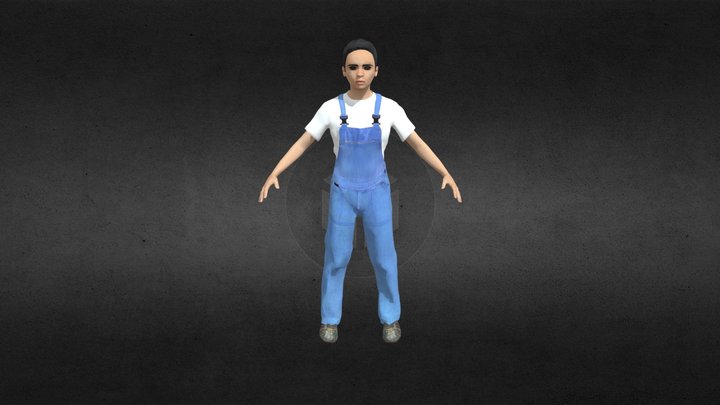 Farm's Boy 3D Model