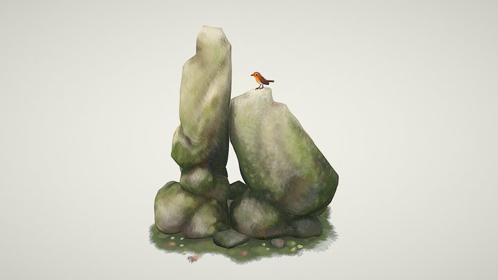 Bird on the Rocks – Modello 3D gratuito STL