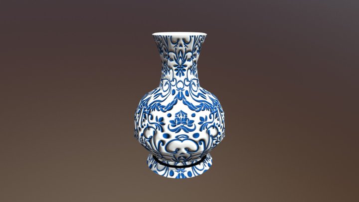 Chinese pottery vase 3D Model