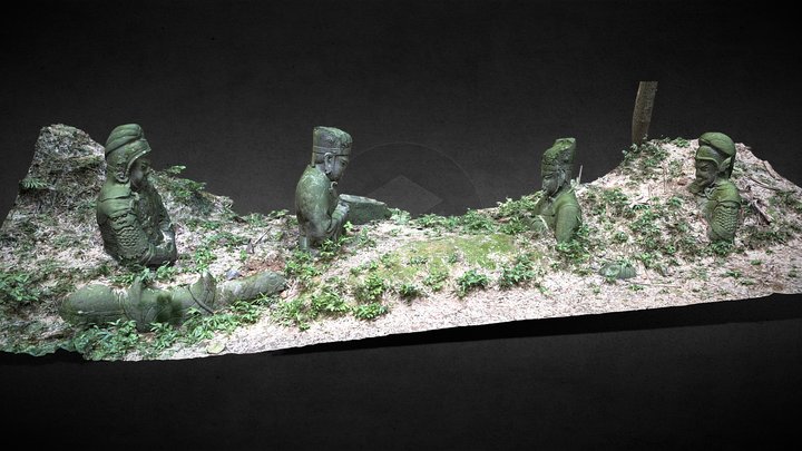 Wenwu Shi Wengzhong and stone horse 3D Model