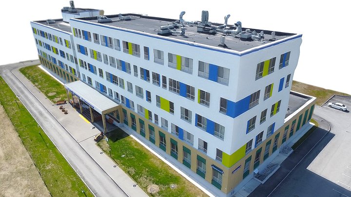 Building of the polyclinic in russia 3D Model