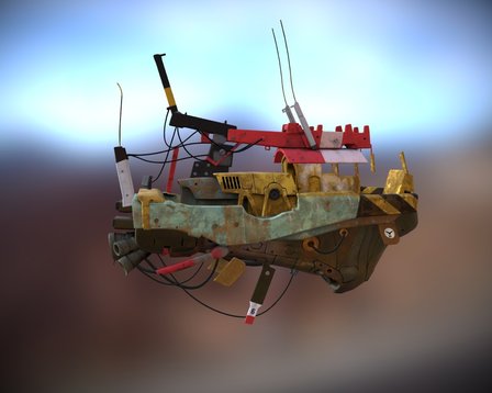 Steampunk Airship 3D Model