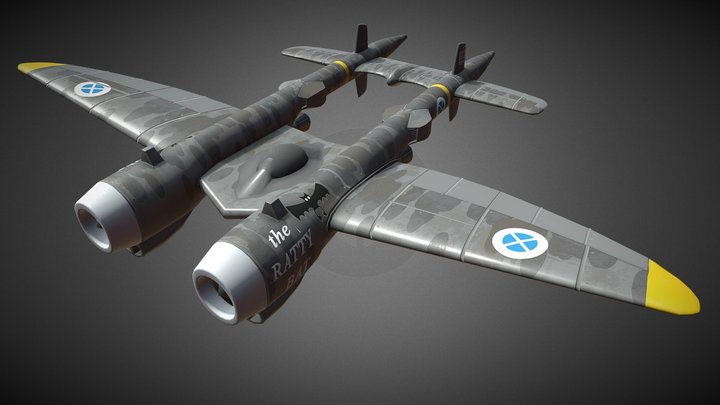 Twin Engine 3D Model