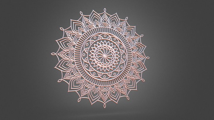 Mandala Silver 3D Model