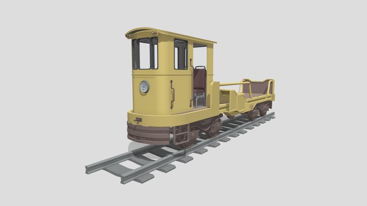 Cargo Tram Draft 3D Model