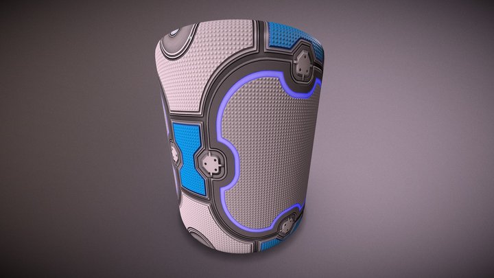 Stylised sci-fi panel 3D Model