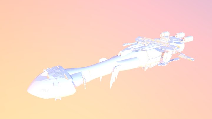 Bra'hatok Dornean Gunship 3D Model