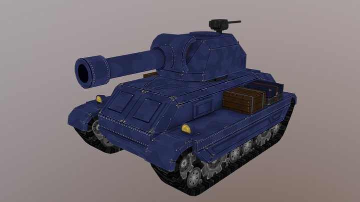 Stylized Low-poly Tank - CGCookie 3D Model