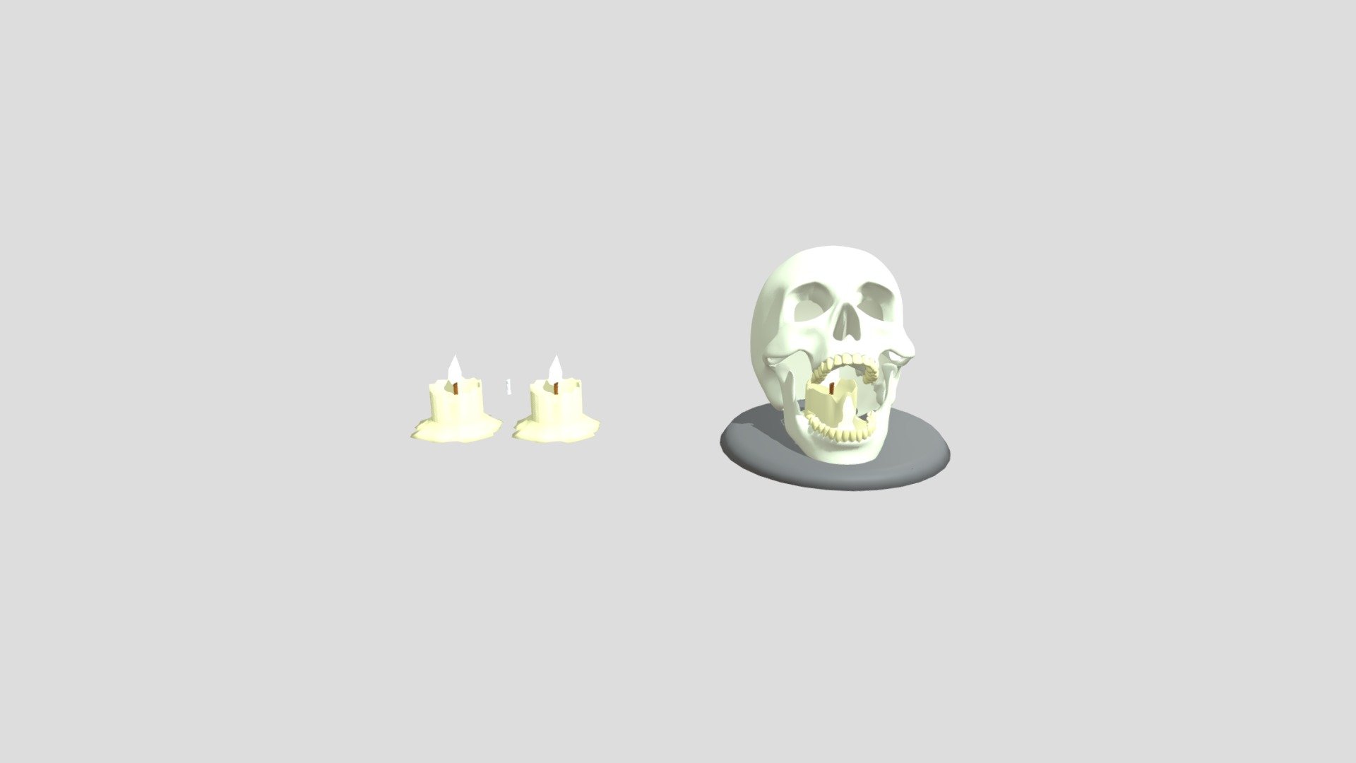 Skull Table Candle 1