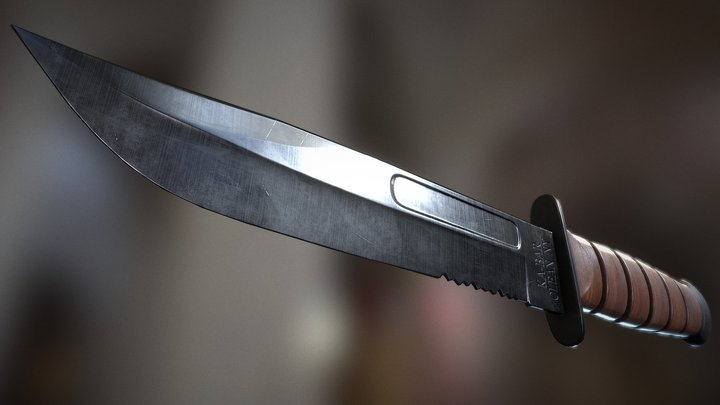 KA-BAR 1217 knife 3D Model