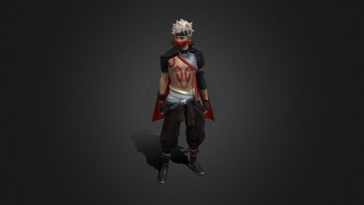 free fire 3d model with bones