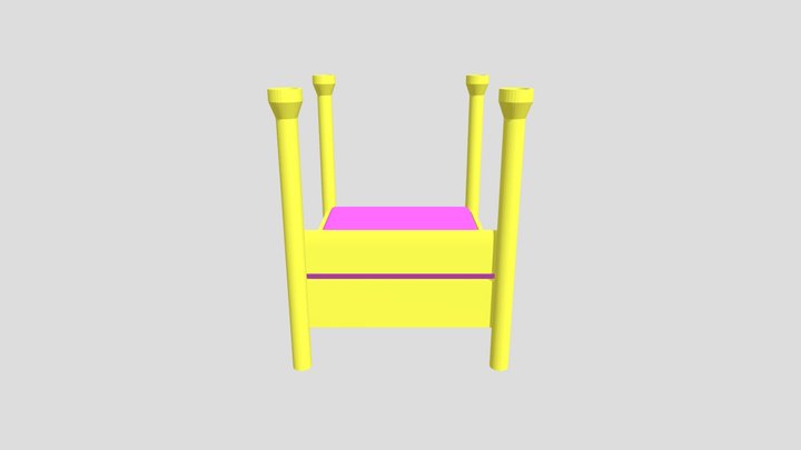 A bed 3D Model