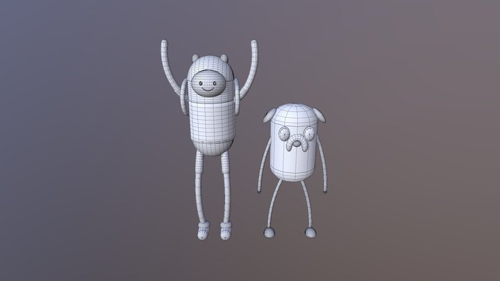 Finn y Jake 3D Model