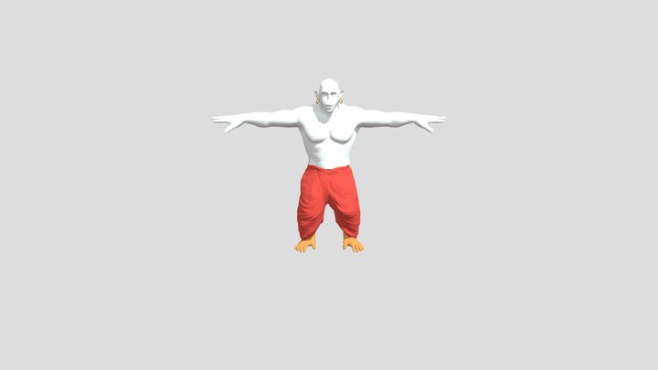 Real Hanuman 3D Model