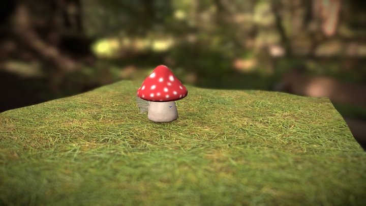 Mushroom Animated 3D Model