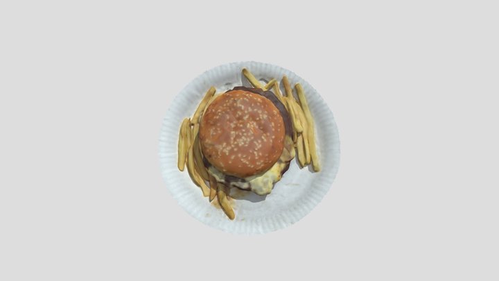Burger Fries 3D Model