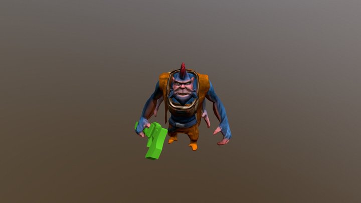 Wrench Attack Monkey 3D Model