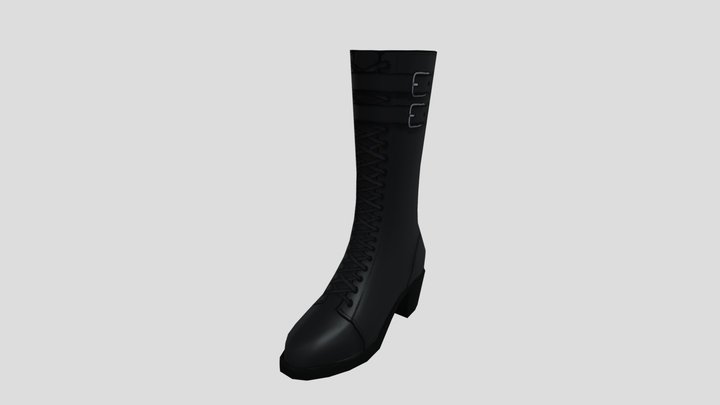 low-poly lace-up boot