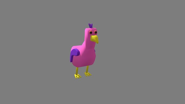 Garten Of Banban Pink Monster Bird 3D Model