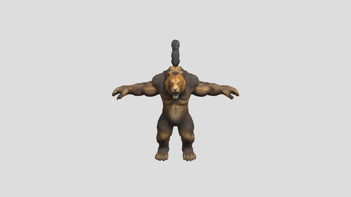 Scorpion-Tailed Lion 3D Model