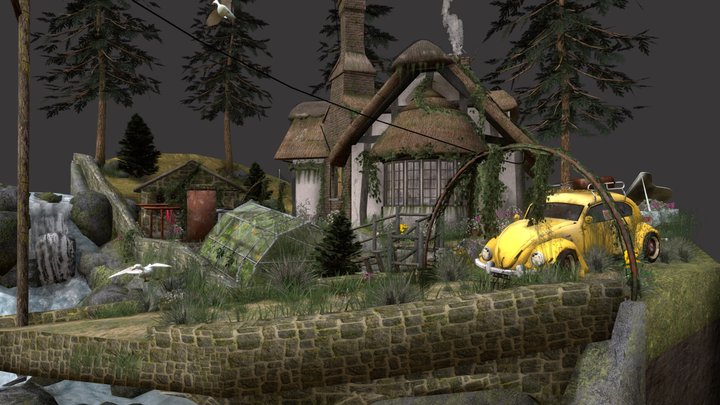 DAE Diorama - Grandma's House 3D Model