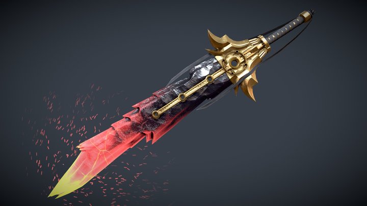 Obsidian Sword 3D Model